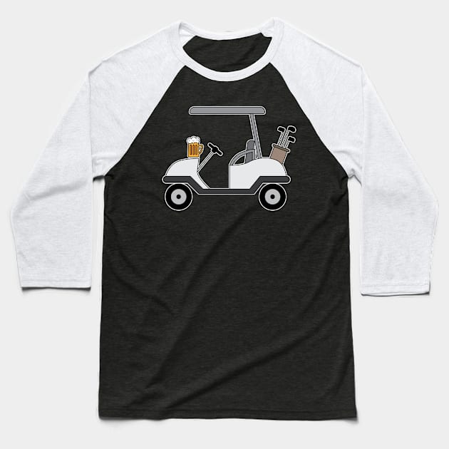 Golf Cart and Beer Baseball T-Shirt by c1337s